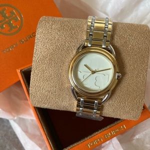 NEW WITH TAG Tory Burch MILLER WATCH TWO-TONE GOLD/STAINLESS STEEL